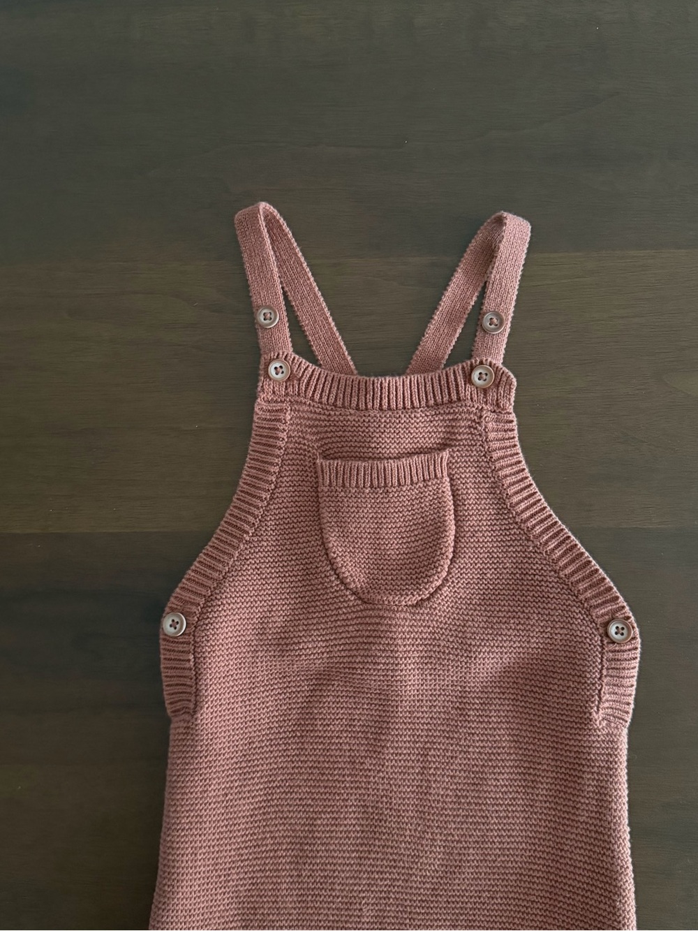 Rust Knit Overall Romper - Picture 4 of 10
